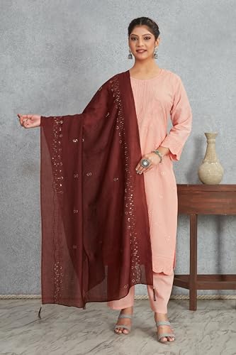 Indian Wedding Ethnic Sequince & Embroidered Festive Bridal Wear Scarf Shawl Soft Elegant Dupatta For Women (Only Dupatta)2