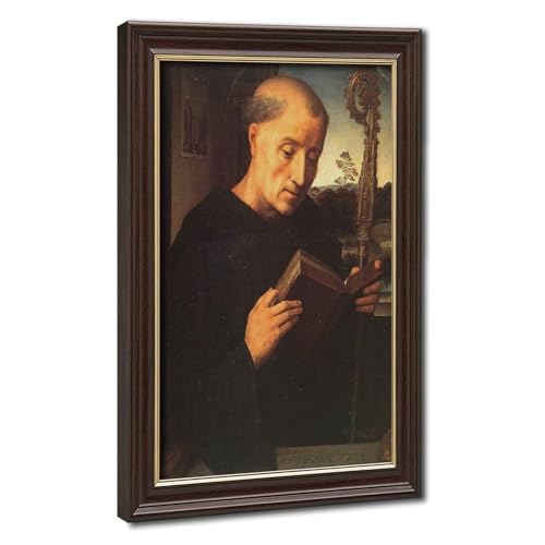 Poster Saint Benoît de Nursie Hans Memling impression sur toile décoration murale