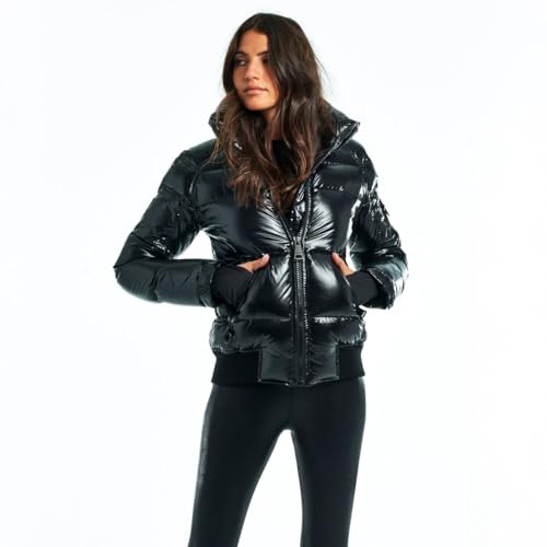 Classic Freestyle Bomber Puffer Jacket in Jet Black by SAM