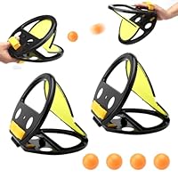 Fangballspiel,2 Sätze 4 Kugeln Ball Fangspiel Kinder,ballfangspiel,Ballspiel für draußen,Fangspiel mit Ball Werfen Und Fangen Einer Kugel für drinnen,Strandspielzeug Eltern-Kind-Spiele für 3 Jahre