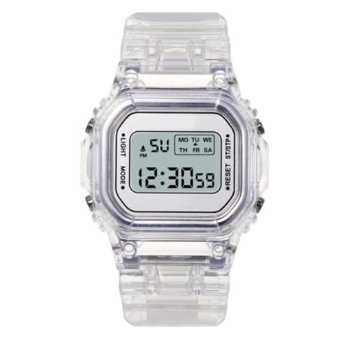 Uomo Tendenza Donna Moda Intelligente Multifunzionale Quadrato LED Orologio elettronico Casual Coppia Studenti Orologio in PVC