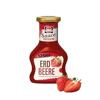 Schwartau Dessert Sauce Erdbeere, zum Verfeinern von Desserts und Eis, 125ml