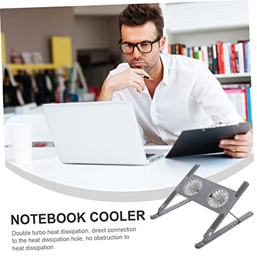 Base para laptop con ventilador y altura desmontable miniatura 7