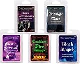 The Candle Daddy Salem Book of Smells Halloween 5 Pack - 5 Amazing Witchy Wax Melts - 30 Total Cubes - 10 Total Ounces