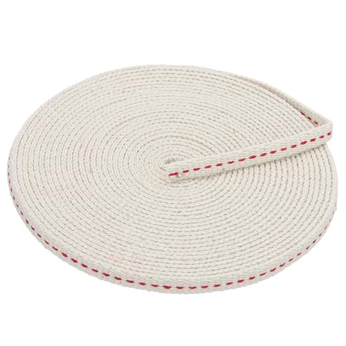 Pabilo plano 1/4" x 33 pies 100% algodón rojo
