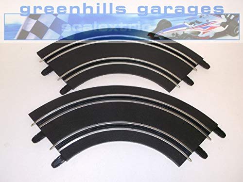 Greenhills Carrera First 90 Degree Curve Pair 'C' Black - New - MT347