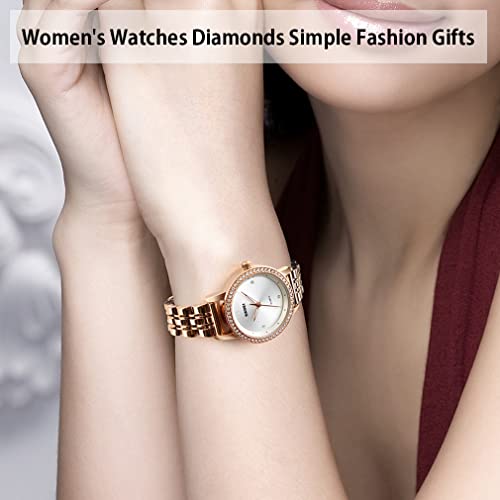 SKMEI Watch for Women Fashion Stainless Dress Snake Business Luxury Analog Waterproof Simple Ladies Female Wife Gifts Gold Wrist Watches2