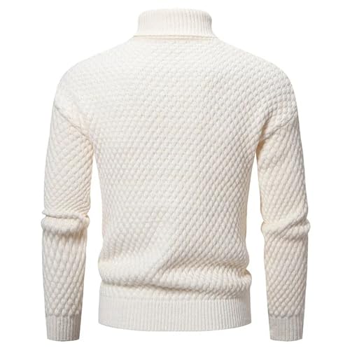 Men's Turtleneck Slim Fit Sweater Casual Knitted Pullover Warm Street Casual Top3