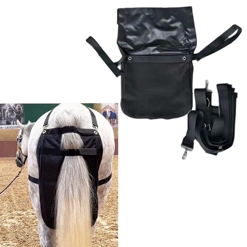Manure Bag for Horse, Pony/Cob/Horse Poop Bag with Straps, Easy to Clean Horse Manure Catcher Bag, Keep The Poop Off Streets(L)