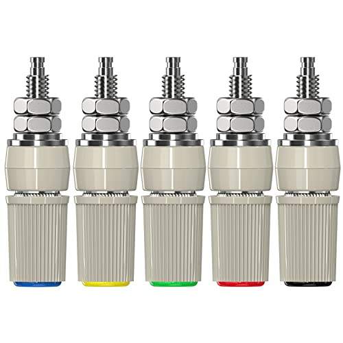 Terminales de Conector Banana Aislados Latón 5 Piezas miniatura 1