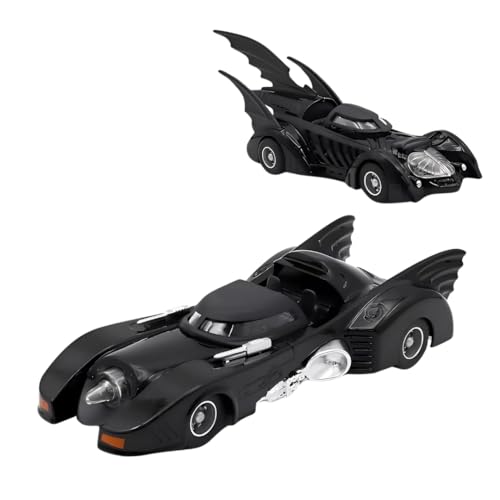 Image of PLUSPOINT DieCast Metal Black Bat Super Hero Metal Cars Set Pull Back 2 Pc Vehicles, Racing Cars with Lights and Music, Die-Cast Car Set for Kids and Adult, Cake Decorations Topper Birthday Gift