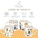 Imagen de SPOTTED DOG GIFT COMPANY Juego de 4 Tazas de Cafe y Té