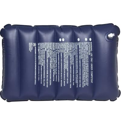 Image of Qwid Soft Comfortable Inflatable Velvet Air Pillow Cushion, Sleeping Bag, Travel Pillow (Blue, Pack of 1)