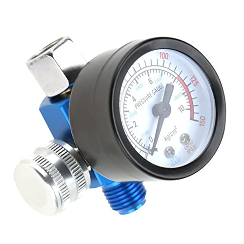 kobeIeen Air Pressure Regulator 1/4in 0-150PSI Paint Air Pressure Regulator Pressure Gauge Pneumatic Tool Accessory