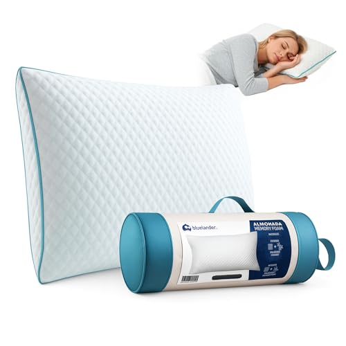 La Mejor Recopilación de De almohadas los más recomendados. 42 Bluelander Almohada Memory Foam, 100% Memory Foam, Suavidad, 64 * 45 Cm, Frescura, Moldeables, Comodidad Garantizada, Hipoalergénica y Antibacterial, Soporte, Funda Lavable (1)