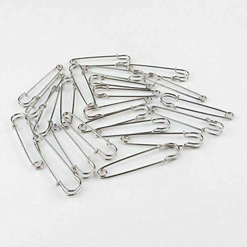 Safety Pins Extra Large Heavy Duty - YiwerDer 22PCS 3Inch Blanket Pins, Strong & Sturdy Bulk Pins for Blankets, Skirts, Crafts, Kilts - Silver