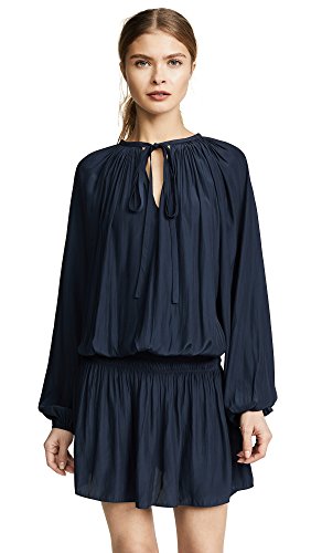 Ramy Brook Women's Paris Long Sleeve Mini Dress, Navy, Large