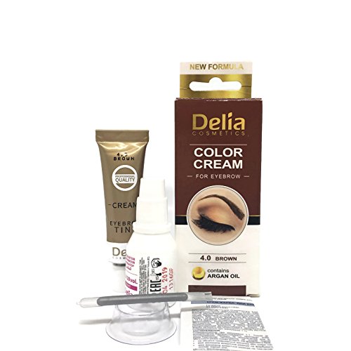 Tinte profesionales para cejas profesionales, 25 ml Delia KIT Marrón (Marrón) Cover