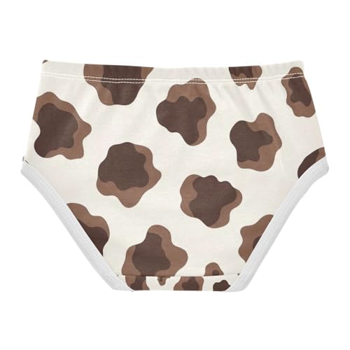 Toddler Briefs, Brown Leopard Girls' Cotton Brief Underwear, 2–8 Years2