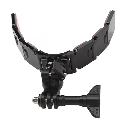 Casco da Moto Supporto per il Chin per Action Camera 3 Sezioni Adesivo a Doppia Faccia Staccabile a 360 Gradi Rotazione