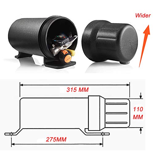 kemimoto Motorcycle Tool Tube Kit, 110MM Diameter Waterproof Motorcycle Storage Canister with Mounting