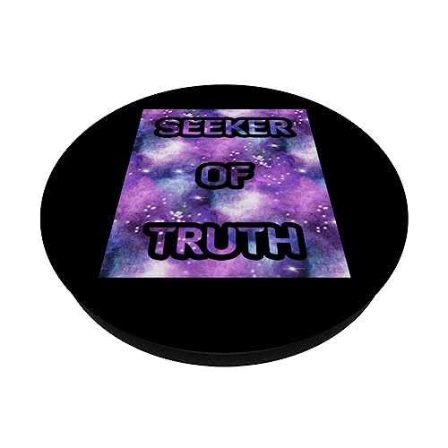 Seeker Of Truth ~ Celestial Nebula Art PopSockets Swappable PopGrip, Black - Image 2