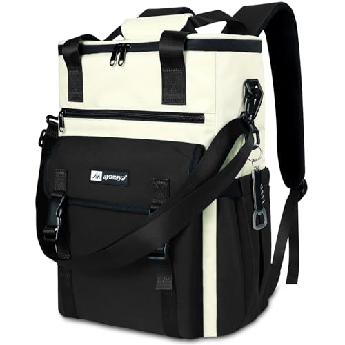 Image of Backpack Cooler for Women, AYAMAYA Stylish 35 Cans Leakproof Soft Cooler Backpack, Waterproof Insulated Lunchbox Shoulder Bag Keeps Cold for Up to 18 Hours for Camping, Beach, Work, Picnic, Travel