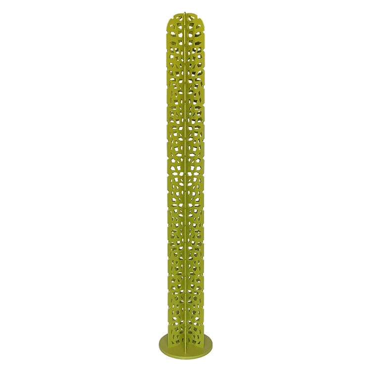 Cactus décoratif droit extérieur et intérieur en acier vert curry 80 cm