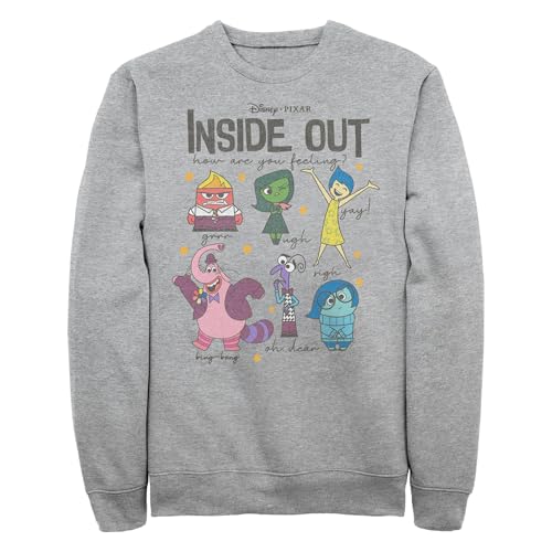 Disney Men's Inside Out Feeling Emotions and Bing Bong Sweatshirt