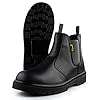 Black Hammer Men's Chelsea Safety Work Boots Smooth Leather Steel Toe Cap Utility Pull-On Footwear for Outdoor & Indoor Construction Dealer Shoes Workwear Ideal for Everyday Jobs 1600 S3 SRC (10 UK) #3