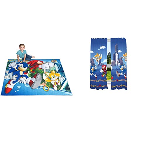 Sonic The Hedgehog Kids Room Decor Bundle - Area Rug
