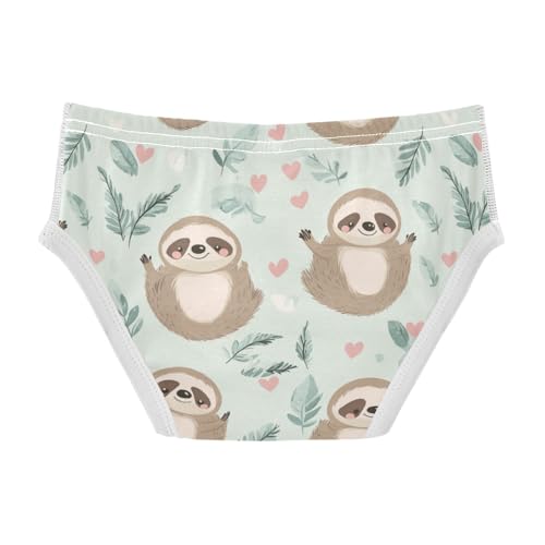 Wusikd Cute Sloths Boys' Underwear Cotton Pink Hearts Boys Briefs Soft Toddler Underwear 2T2