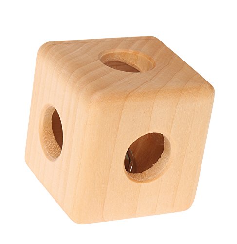Grimm's Spiel Und Holz Design Rassel Würfel mit Glocke