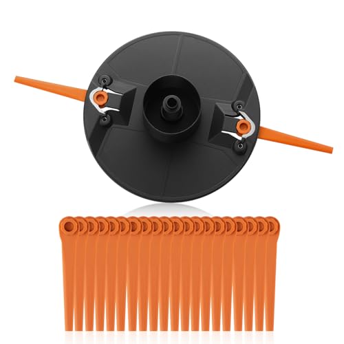 Upgrade Doppelklinge Messerteller Kompatibel für Gardena Artikel 9823 9825 Rasentrimmer Ersatzmesserteller Zubehör 20 Stück Klingen