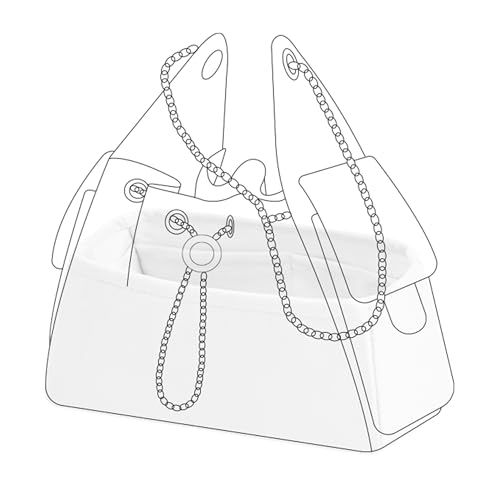 DGAZ Organizador de bolsa de seda para bolsas Chanel 25C Hobo, organizador de bolsa macio e sedoso, bolsa de mão de luxo e modelador (cogumelo, pequeno)