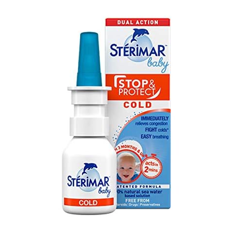 STÉRIMAR Baby Stop & Protect Cold - 100% Natural Sea Water based Nasal Spray - 15ml Pump Cover