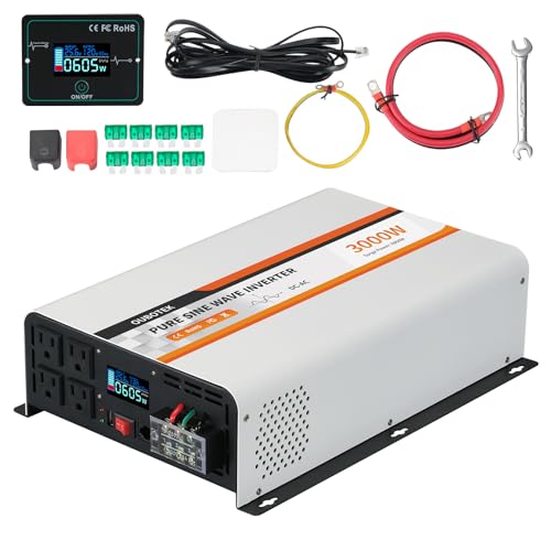 OUBOTEK 3000 Watt Pure Sine Wave Inverter 24V DC to 120V AC ...