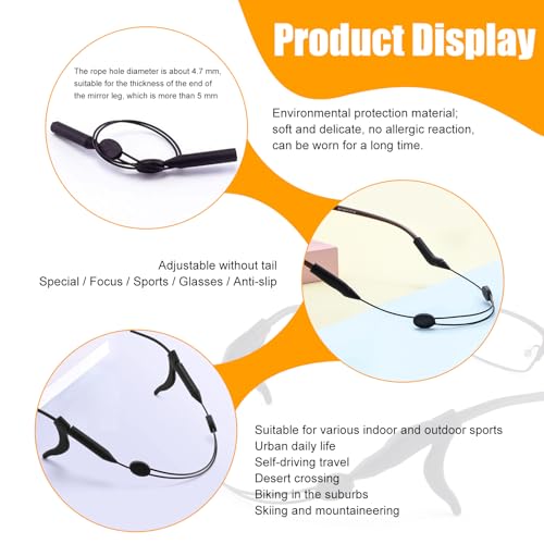 Supports de lunettes autour du cou réglables pour éviter les chutes - 3