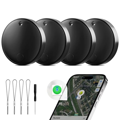 2025 iPhones-Key Finder Tag for Apple Find My[Apple MFi Certified，iOS Only], 5.3 Bluetooth Luggage Tracker Smart Finder for Bag, Wallet, Keys, Replaceable Battery, IP64