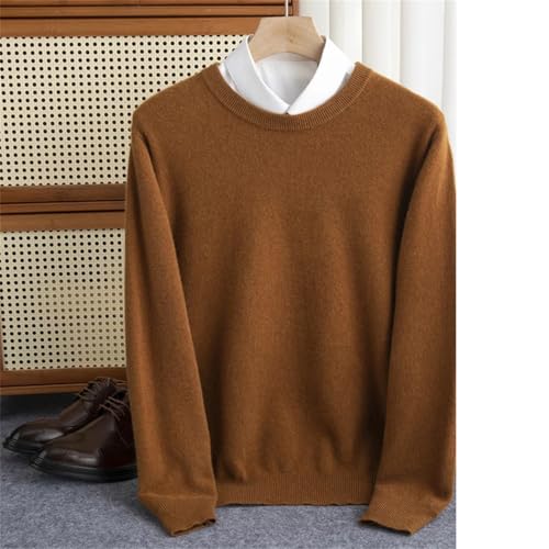 Mens Wool O-Neck Sweater Spring Winter Business Casual Warm Pullover 7