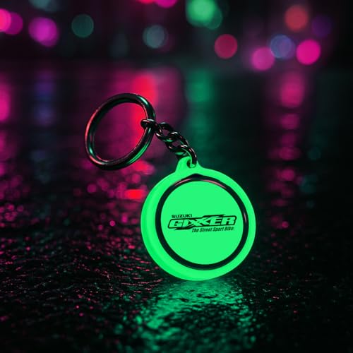 Image of Mi Glow Store Glow in Dark Keychain for Bike Men | Gift for Man | Bike Accessories | Charges in Light Glows in Dark | Key chain for Bike