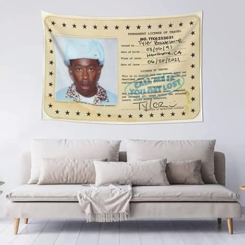 MeguMoon Rapper Tapestry Rap Music Wall Tapestry Hanging Polyester for Bedroom Livingroom Dorm Decor(60"X 40") Cover