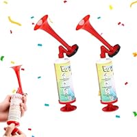 CAIJ 2 Stück Air Horn, Handheld Luftdruck Fanfare Pumpe Manuelle Stadion-Trompete Fussball Lufthorn Lufthupe Signalhorn Lufthorn Druckluftfanfare Zum Anfeuern Melodie Gas Hupe Boot Hörner