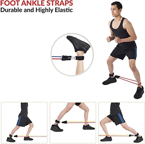 11 Peças Elástico Extensor Exercicio Funcional Até 100 libras Kit Elástico Extensor Treinamento Pilates Exercícios Academia Acessórios 6 41pN5Qg4p7L