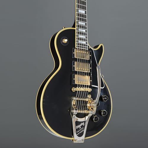 Gibson 1957 LP Custom Bigsby 3PU VOS Ebony #731159 – Guitare Électrique Personnalisée - Les Beatles, Paul McCartney, John Lennon, RIngo Starr, George Harrison Gibson 1957 LP Custom Bigsby 3PU VOS Ebony #731159 - Guitare Électrique Personnalisée – Image 7