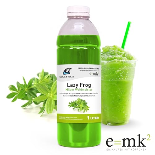 Slush-Sirup Eis 6×1 L Neon-Line Deluxe Set Party | Lazy Frog (Waldmeister), Alien Slush (Blaubeere), Black Pearl (Cola mild), Cherry Lady (Sauerkirsche), Peach Boys (Pfirsich), Melburn (Galiamelone) – Bild 3