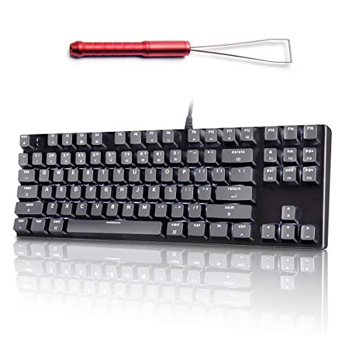 VELOCIFIRE M87 Mac Layout Mechanical Keyboard with Red 3 in 1 Keycap Puller