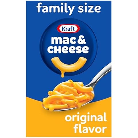 Kraft Original Mac & Cheese Macaroni and Cheese Dinner Family Size, 14.5 oz Box Cover