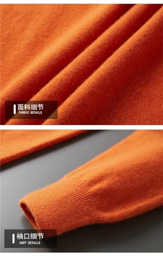 Male Seamless Cashmere Sweater O-Neck Pullover Knitted Solid Wool Tops3