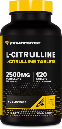 Primaforce L-Citrulline 2500mg Per Serving, 120 Tablets, 60 Servings, Lab Tested, GMP Compliant Amino Acid Supplement